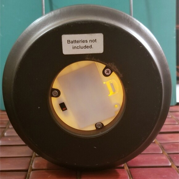 Happy Haunting Halloween LED Flickering Candle Lantern 9"x"6" Diameter •New• - Picture 5 of 6